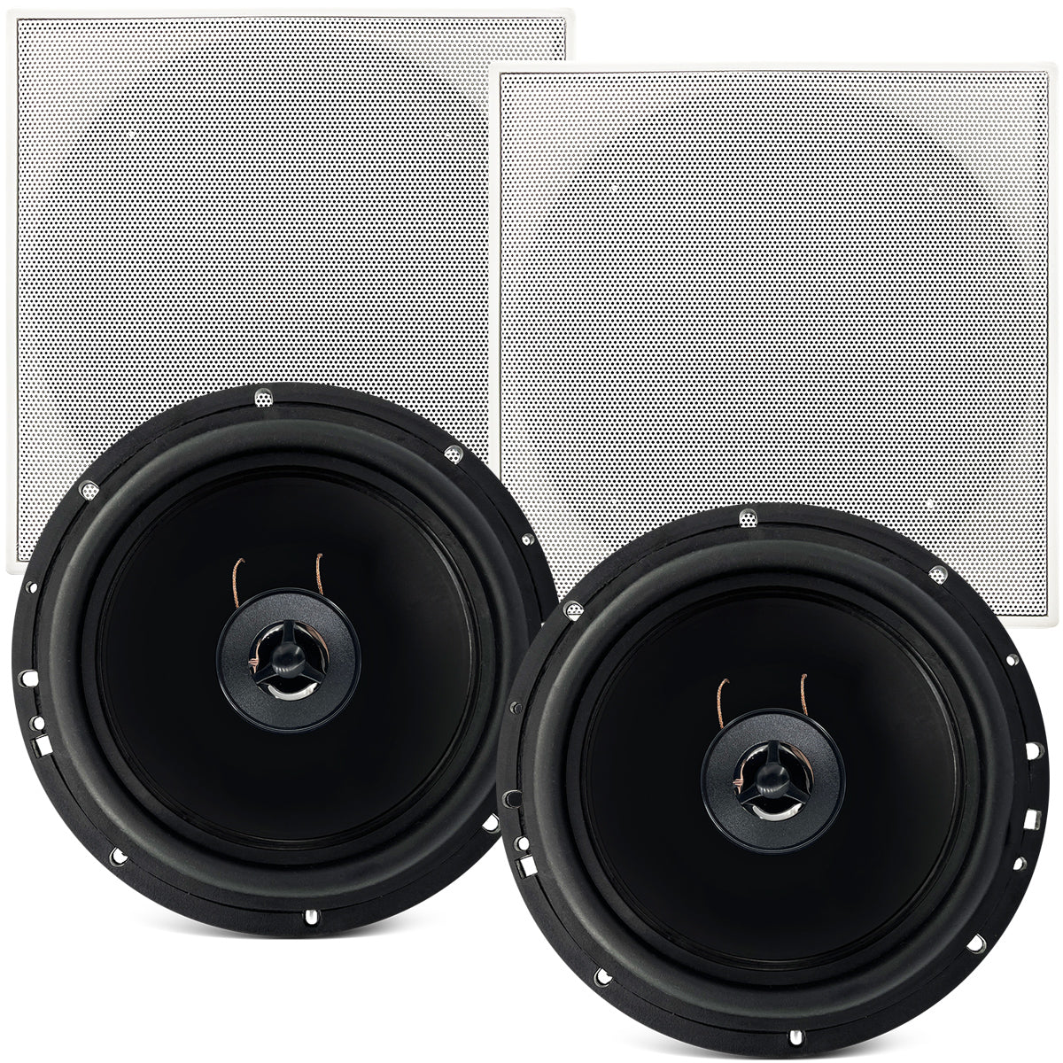 PAR ARANDELA COAXIAL 6" 140WRMS (PAR) 8 OHMS - QUADRADA BRANCA