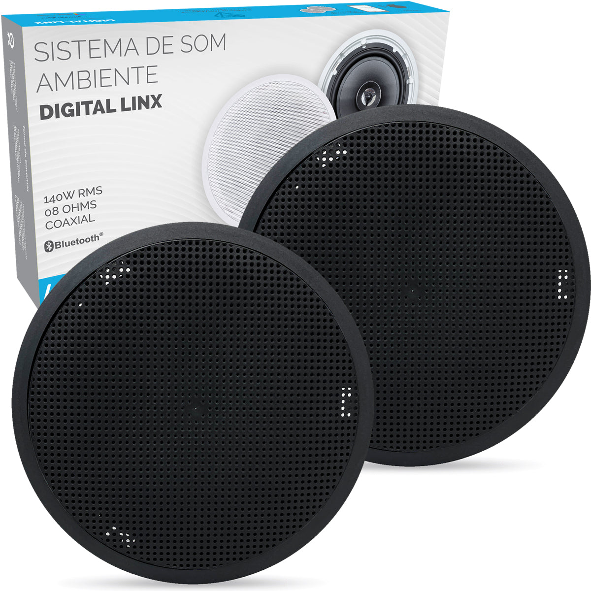 SISTEMA ARANDELA RED 6" 140WRMS 1 ATIVA + 1 PASSIVA PRETA