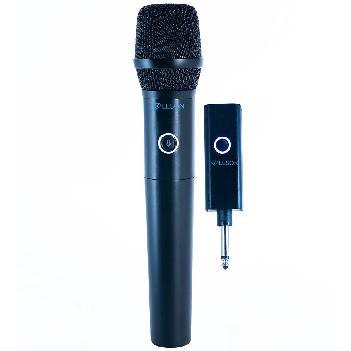 MICROFONE SEM FIO DINÂMICO LESON AR100 MULTI FREQUENCIAS COR PRETO