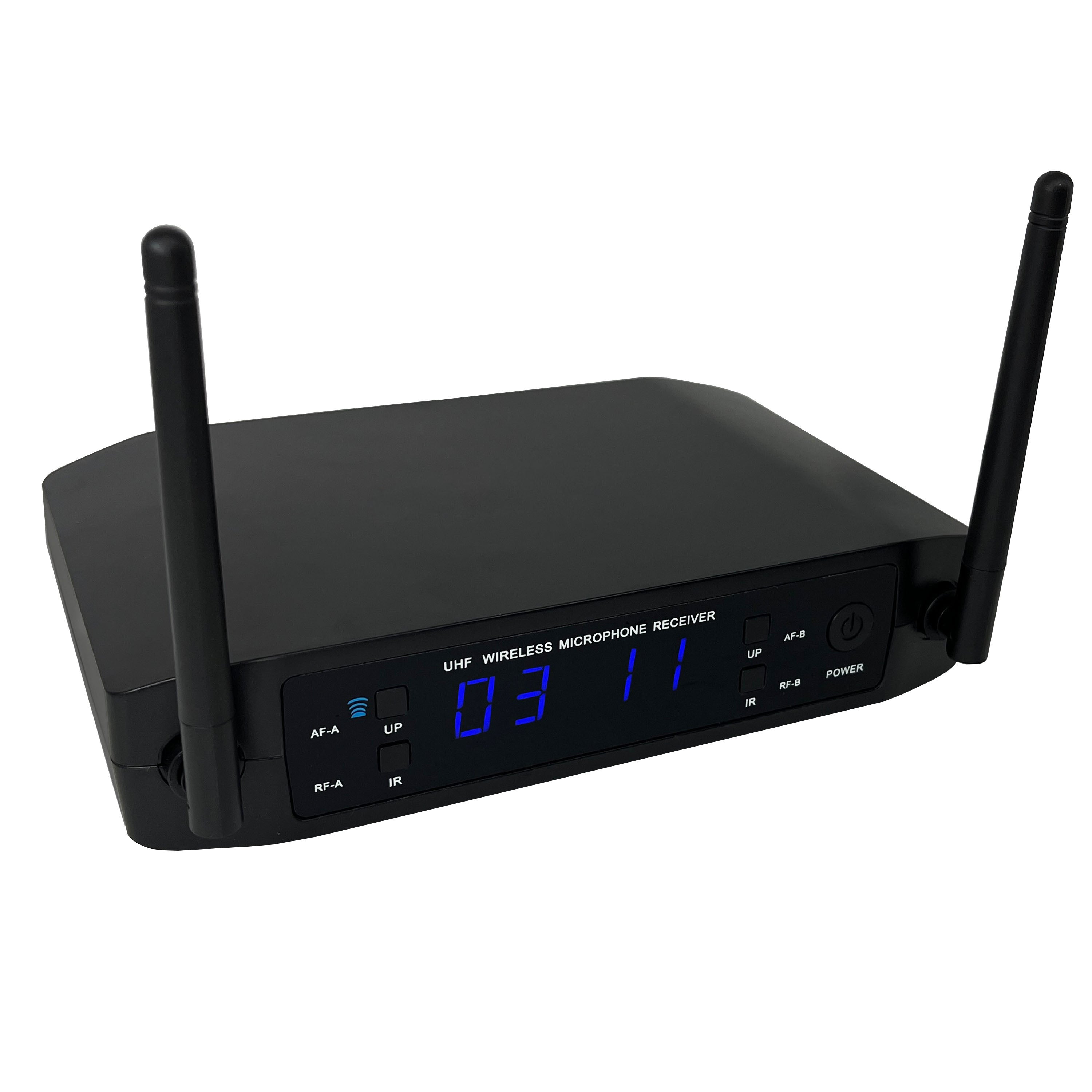 MICROFONE DUPLO LESON LS916 MULTIFREQUENCIA PROFISSIONAL PRETO RECARREGÁVEL