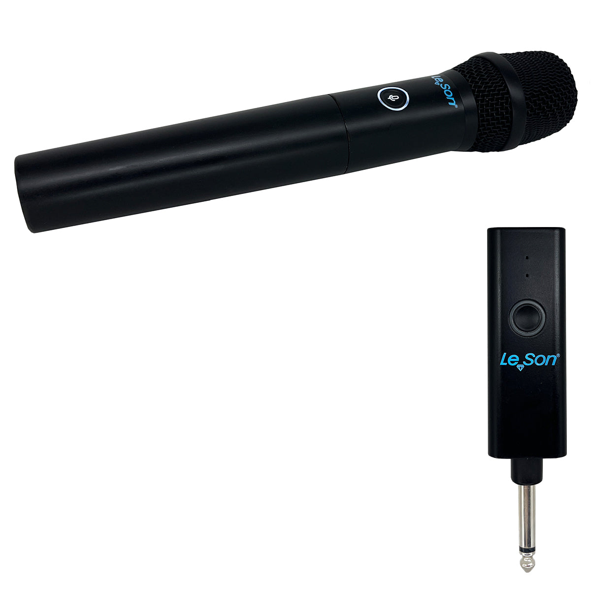 2 MICROFONES DE MÃO SEM FIO DINÂMICO MULTI FREQUENCIAS AR200 PRETO