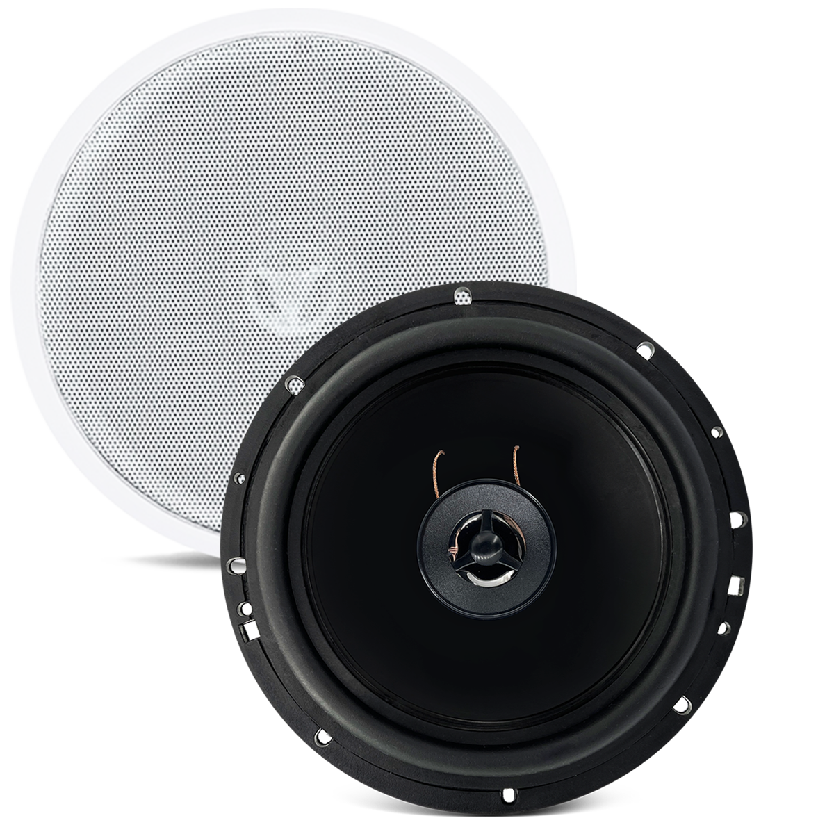 PAR ARANDELA COAXIAL 6" 140WRMS (PAR) 8 OHMS - REDONDA BRANCA