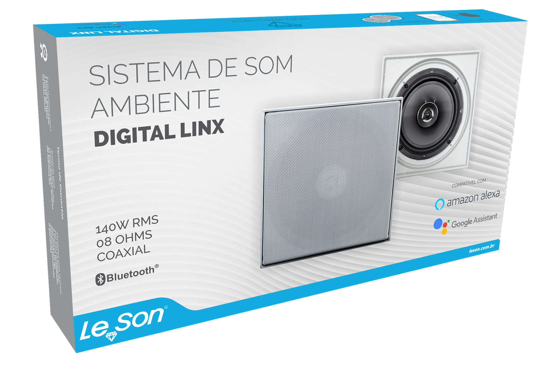 SISTEMA ARANDELA QUAD 6" 140WRMS 1 ATIVA + 1 PASSIVA PRETA