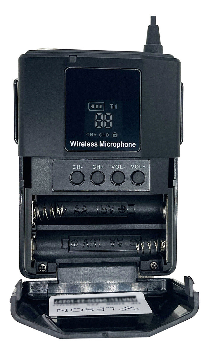 MICROFONE SEM FIO LESON LS961 48C LAPELA BEGE OMNIDIRECIONAL