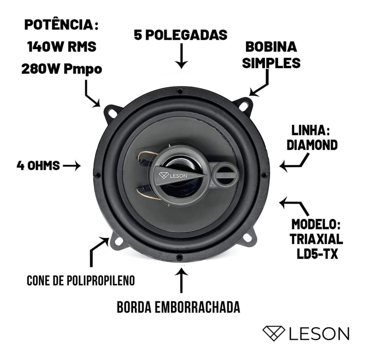 PAR FALANTE LESON DIAMOND 5" 140 WRMS (PAR) 4 OHMS