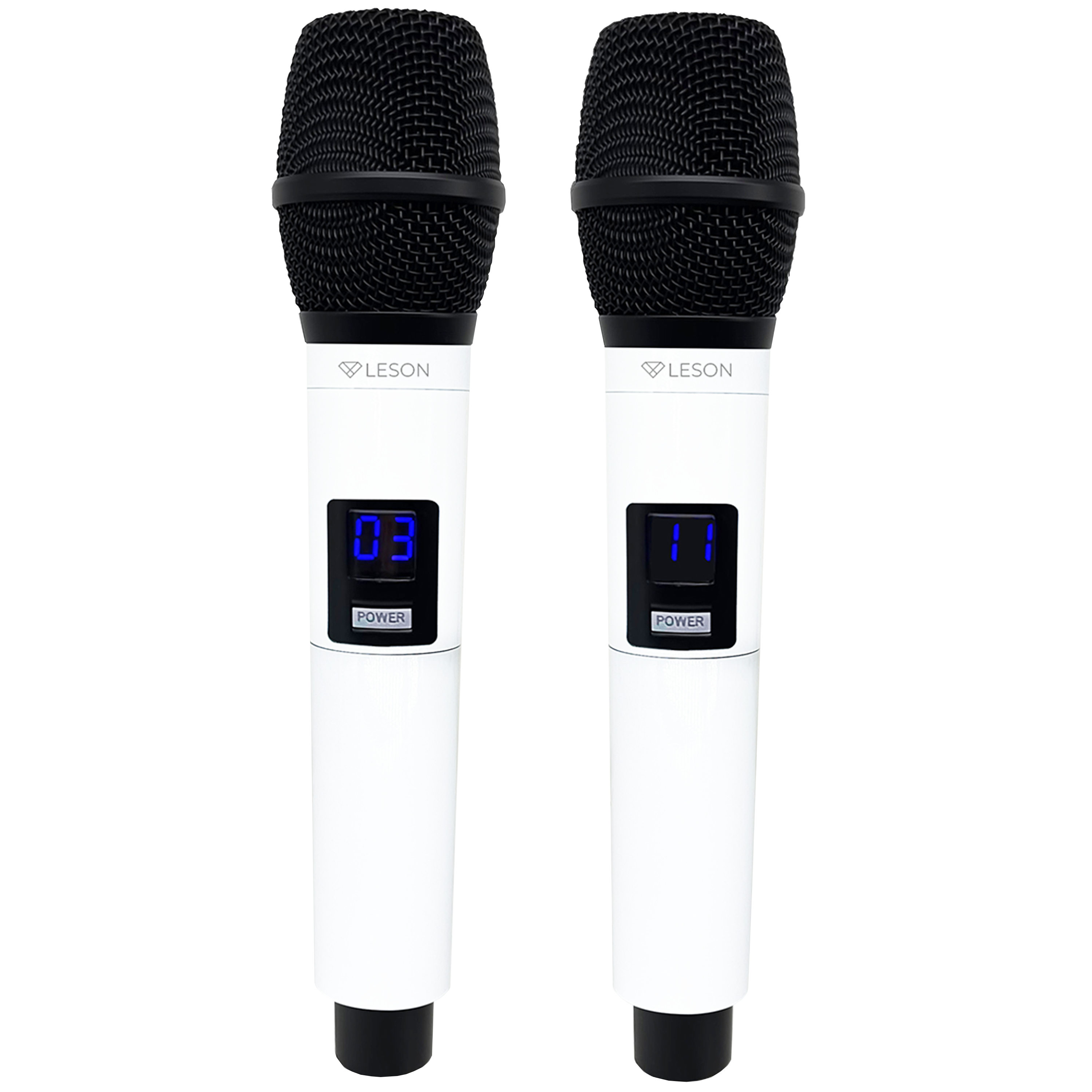 MICROFONE DUPLO SEM FIO PROFISSIONAL LE SON LS916 BRANCO