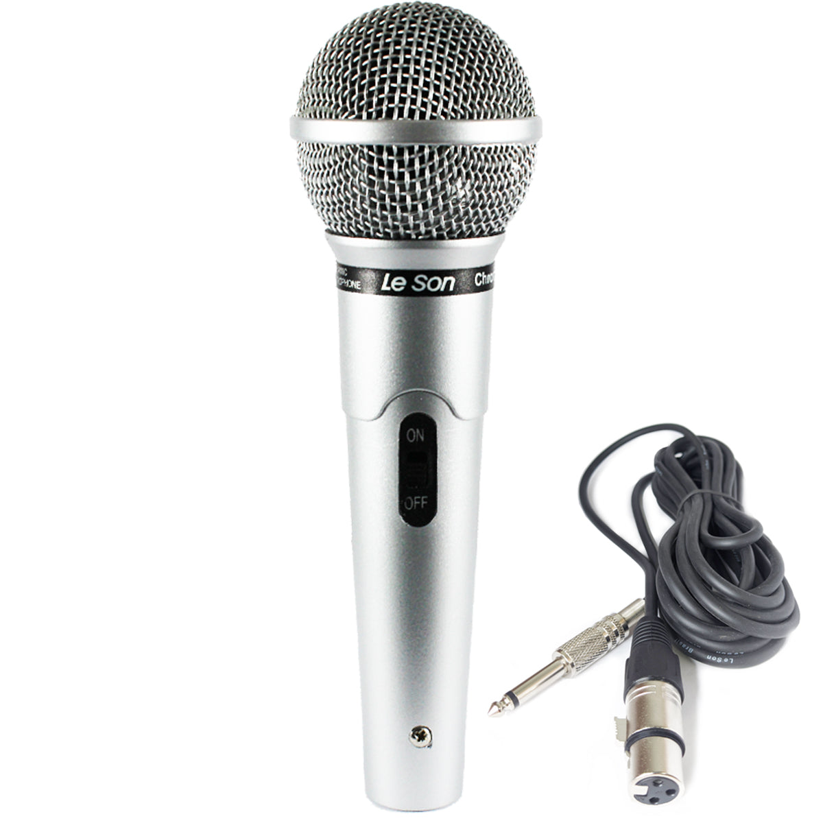 MICROFONE LESON MC-200 DINAMICO PROFISSIONAL PRATA