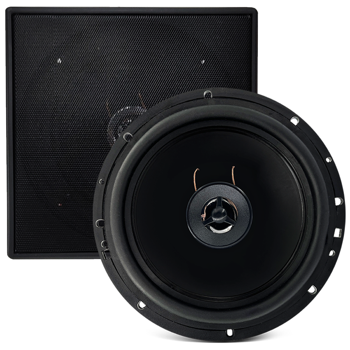 PAR ARANDELA COAXIAL 6" 140WRMS (PAR) 8 OHMS - QUADRADA PRETA