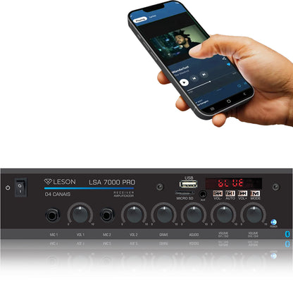 RECEIVER LSA 7000.4 PRO CONT. GRAVES E AGUDOS 2 MIC