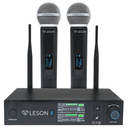 MICROFONE SEM FIO BT 600 CANAIS LE SON LS VKS2 EFEITOS ECHO COR PRETO MUSICAL BLUETOOTH  SUPERCARDIÓIDE