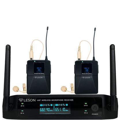 MICROFONE SEM FIO LS 962 TRANSMISSOR + 2 LAPELAS OMNIDIRECIONAL BEGE 2AMLS9623