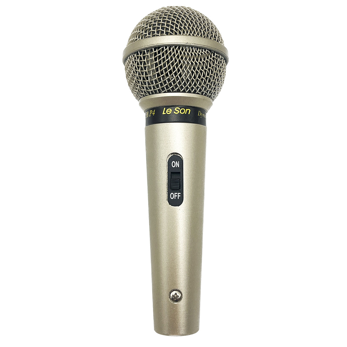 MICROFONE LE SON SM 58 P-4 DINÂMICO CARDIOIDE COR CHAMPANHE