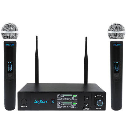 MICROFONE SEM FIO BT 600 CANAIS LE SON LS VKS2 EFEITOS ECHO COR PRETO MUSICAL BLUETOOTH  SUPERCARDIÓIDE