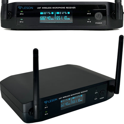 MICROFONE SEM FIO LS 962 TRANSMISSOR + 2 LAPELAS OMNIDIRECIONAL BEGE 2AMLS9623