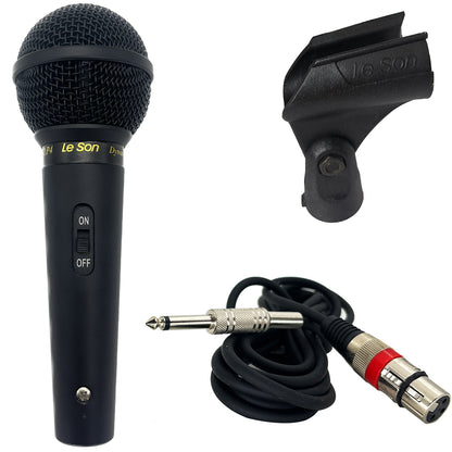 MICROFONE LE SON SM 58 P-4 DINÂMICO E UNIDIRECIONAL PRETO FOSCO