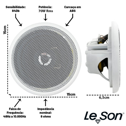 PAR ARANDELA COAXIAL 5" 140WRMS (PAR) 8 OHMS - REDONDA BRANCA
