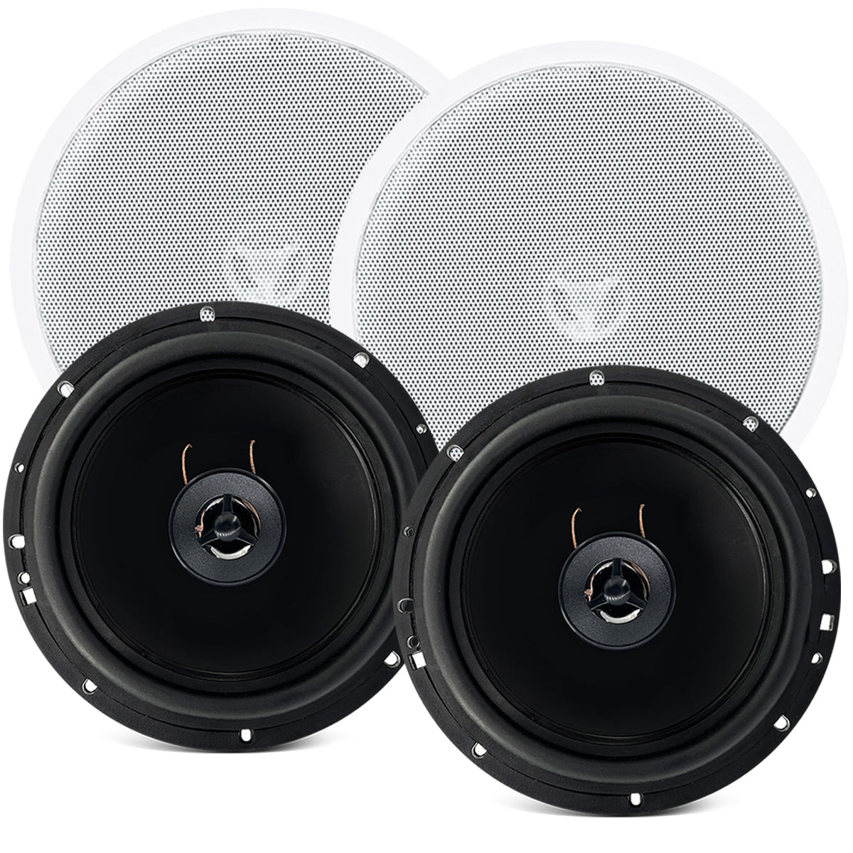 PAR ARANDELA COAXIAL 6" 140WRMS (PAR) 8 OHMS - REDONDA BRANCA