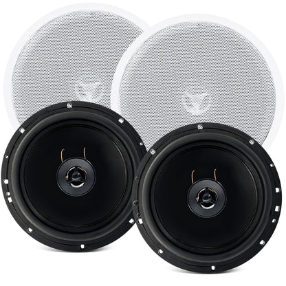 PAR ARANDELA COAXIAL 6" 140WRMS (PAR) 8 OHMS - REDONDA BRANCA