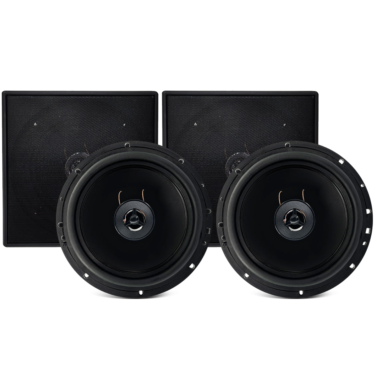 PAR ARANDELA COAXIAL 6" 140WRMS (PAR) 8 OHMS - QUADRADA PRETA