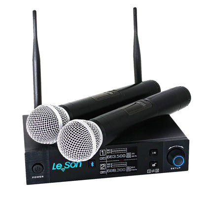 MICROFONE SEM FIO BT 600 CANAIS LE SON LS VKS2 EFEITOS ECHO COR PRETO MUSICAL BLUETOOTH  SUPERCARDIÓIDE