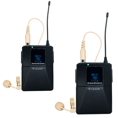 MICROFONE SEM FIO LS 962 TRANSMISSOR + 2 LAPELAS OMNIDIRECIONAL BEGE 2AMLS9623