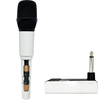 MICROFONE AR100 LESON SEM FIO DINÂMICO 10 FREQUÊNCIAS COR BRANCO