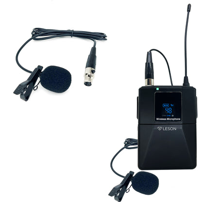 MICROFONE SEM FIO LS 962 TRANSMISSOR + 2 LAPELAS + 2 HEADSET UNIDIRECIONAL PRETO 2AMLS9621