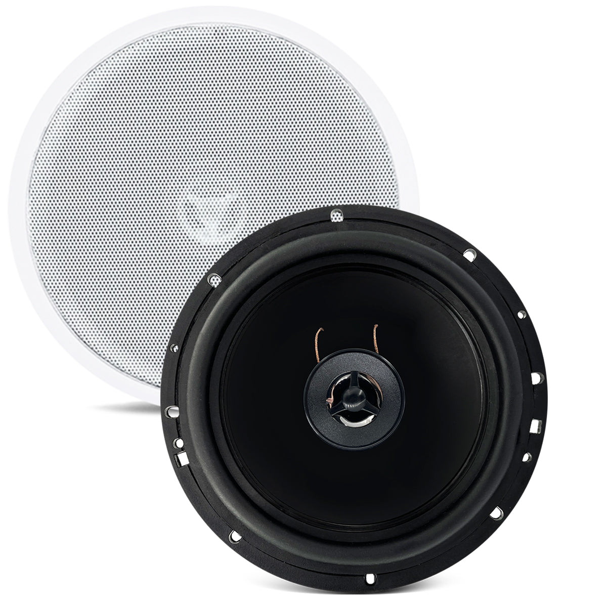PAR ARANDELA COAXIAL 6" 140WRMS (PAR) 8 OHMS - REDONDA BRANCA