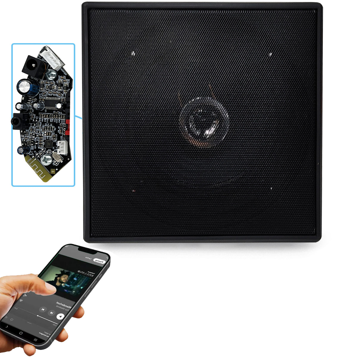 SISTEMA ARANDELA QUAD 6" 140WRMS 1 ATIVA + 1 PASSIVA PRETA