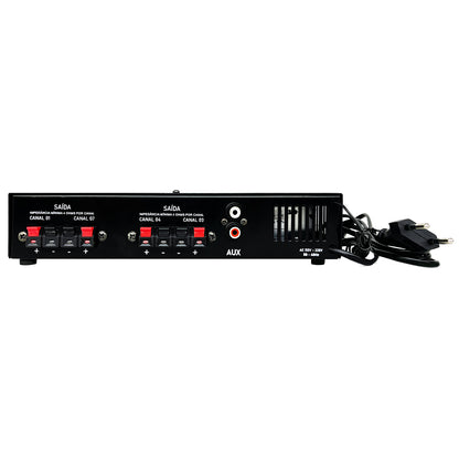 RECEIVER LSA 400.4 60WRMS BT 4 CH GRAVES MÉDIOS AGUDOS 4 OHMS