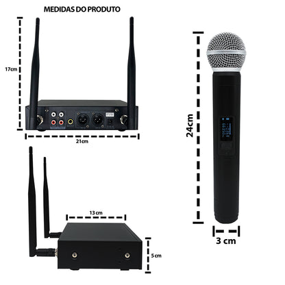 MICROFONE SEM FIO BT 600 CANAIS LE SON LS VKS2 EFEITOS ECHO COR PRETO MUSICAL BLUETOOTH  SUPERCARDIÓIDE