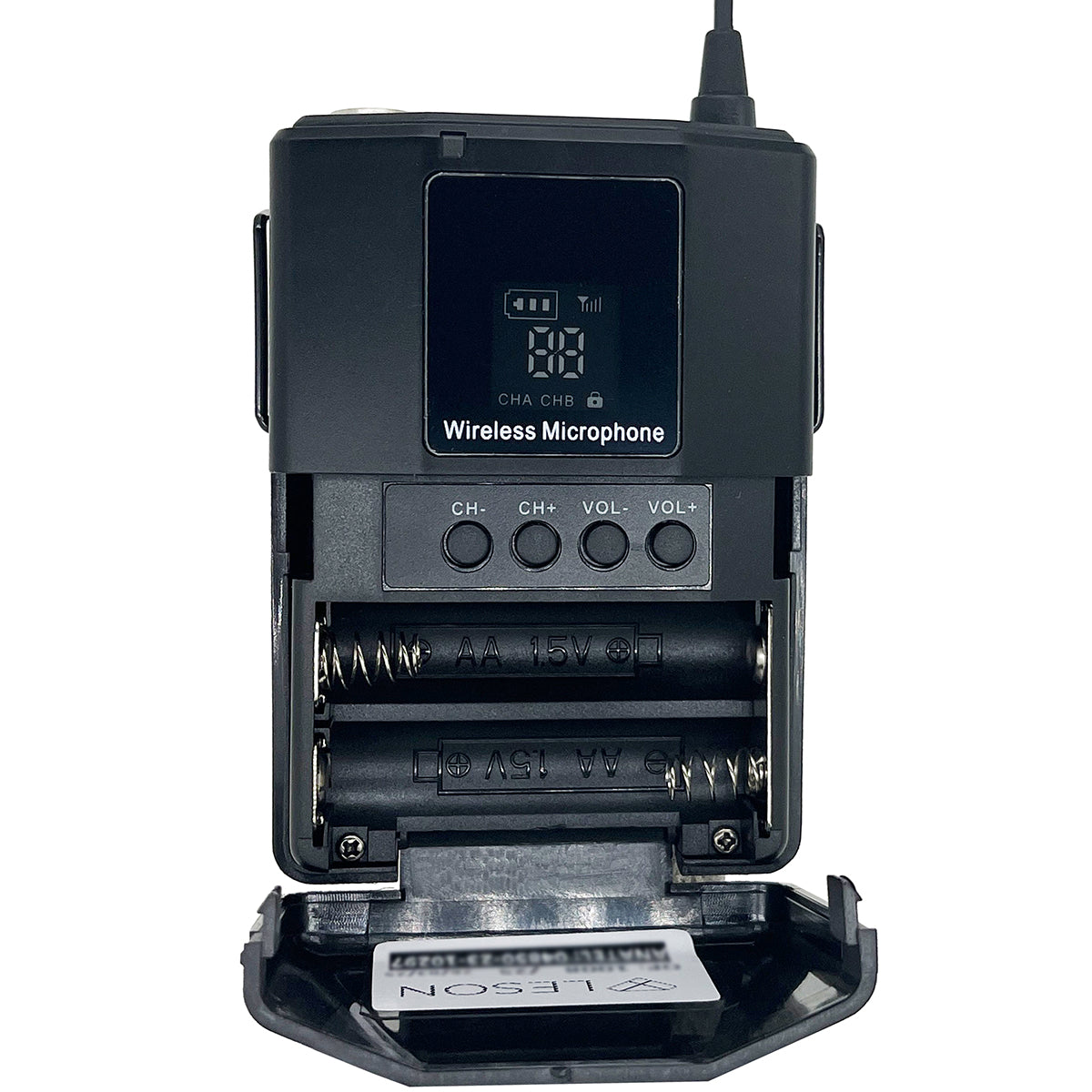 MICROFONE SEM FIO LS 961 TRANSMISSOR + 1 LAPELA + 1 HEADSET PRETO + BASTÃO 2AMLS9624
