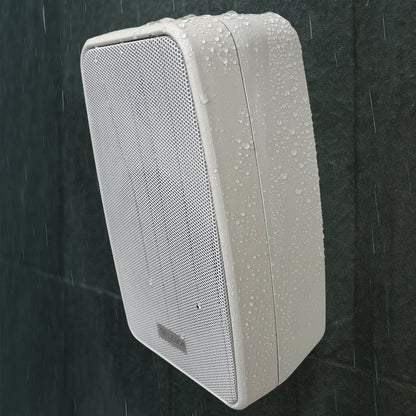 PAR CAIXA DE SOM 140WRMS (PAR) 8 Ω - RES. AGUA - TELA AÇO - BRANCA