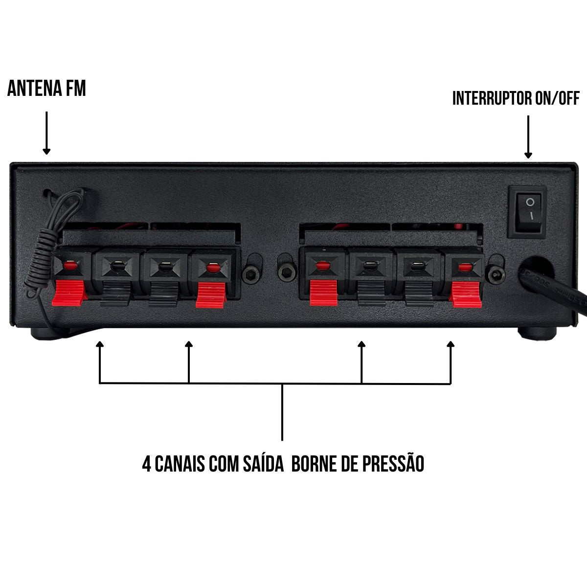 RECEIVER LESON PROHOME BT 120W 04 CH ENT P2 AUX