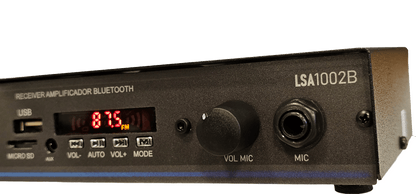 KIT SOM AMBIENTE 4 ARANDELA REDONDA BRANCO + RECEIVER LSA1002
