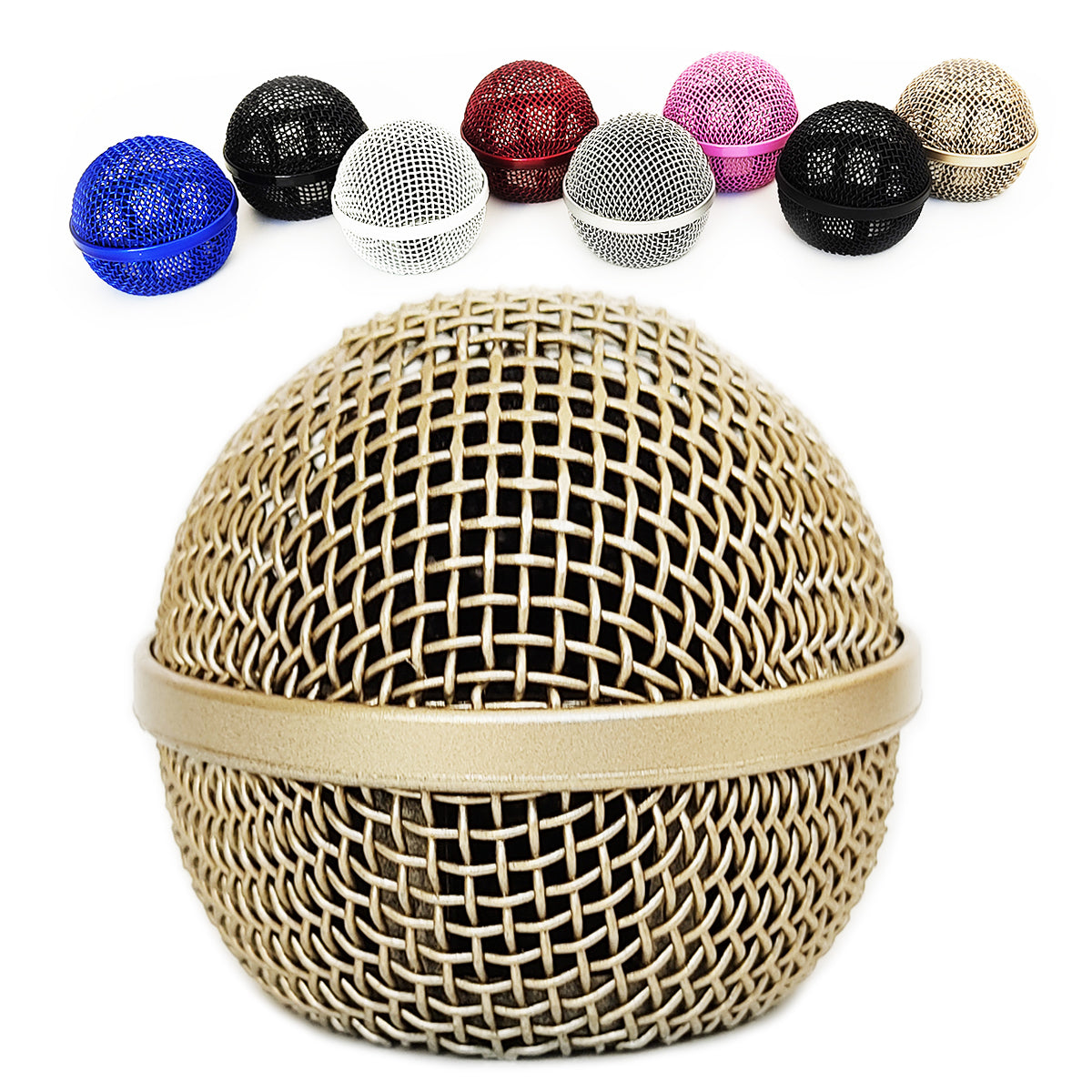 GLOBO DE MICROFONE LE SON REPOSIÇÃO SM58 LS50 MC200 LS58 CHAMPANHE