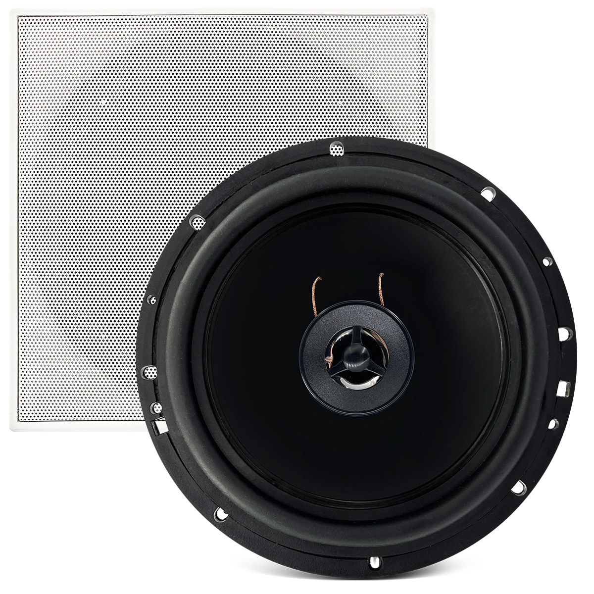 PAR ARANDELA COAXIAL 6" 140WRMS (PAR) 8 OHMS - QUADRADA BRANCA