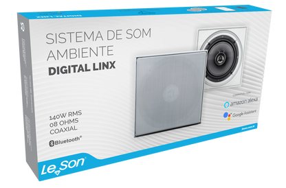 SISTEMA ARANDELA QUAD 6" 140WRMS 1 ATIVA + 1 PASSIVA PRETA