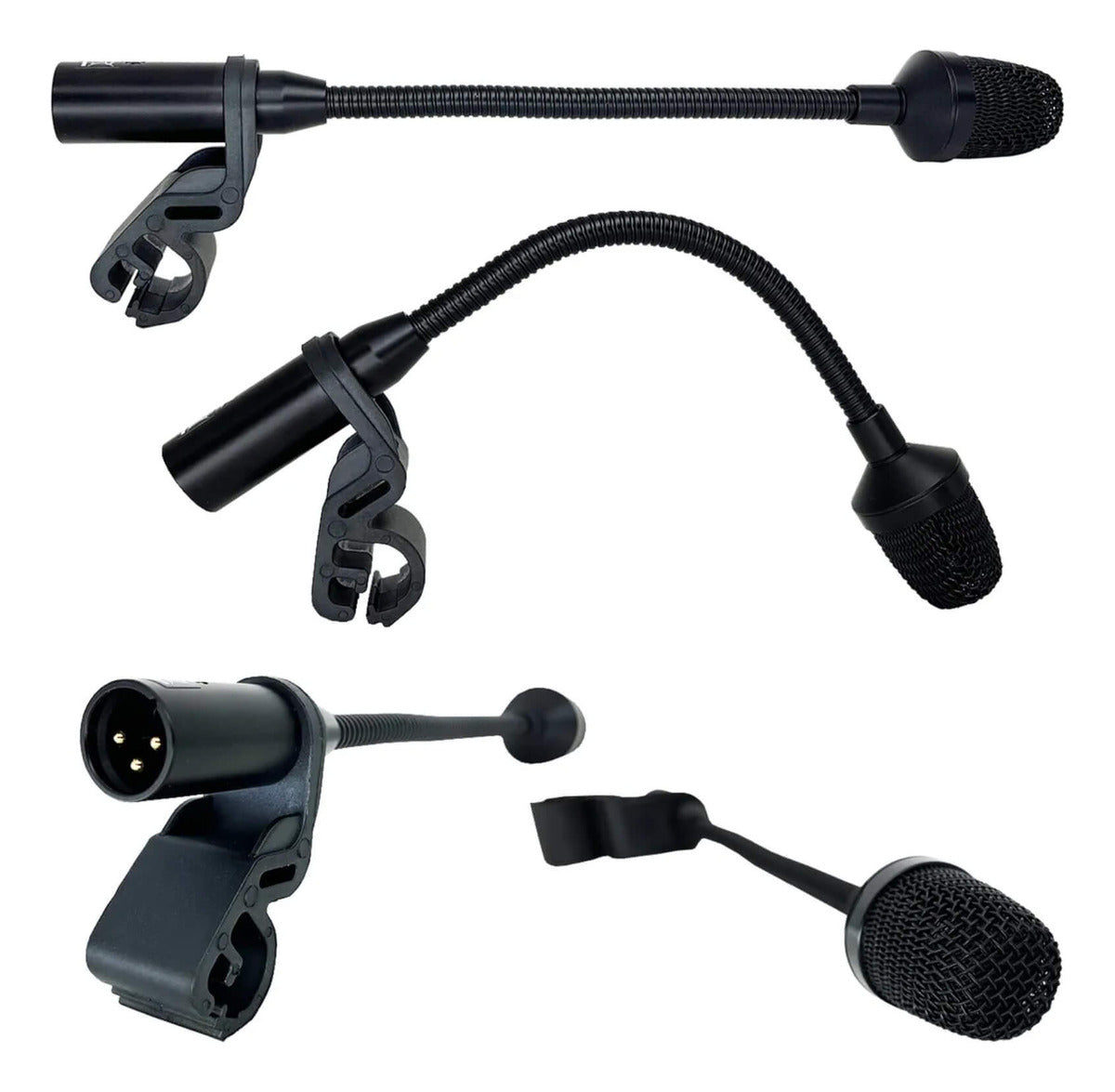 KIT MICROFONE BATERIA LDM707 7 PEÇAS MALETA LESON PERCUSSÃO PRETO