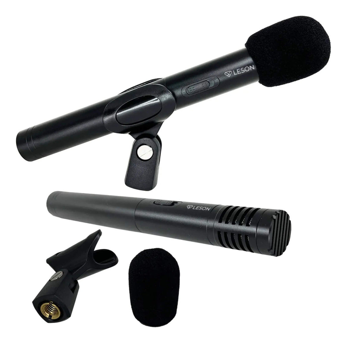 KIT MICROFONE BATERIA LDM707 7 PEÇAS MALETA LESON PERCUSSÃO PRETO
