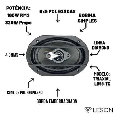 PAR FALANTE LESON DIAMOND 6X9" 160 WRMS (PAR) 4 OHMS