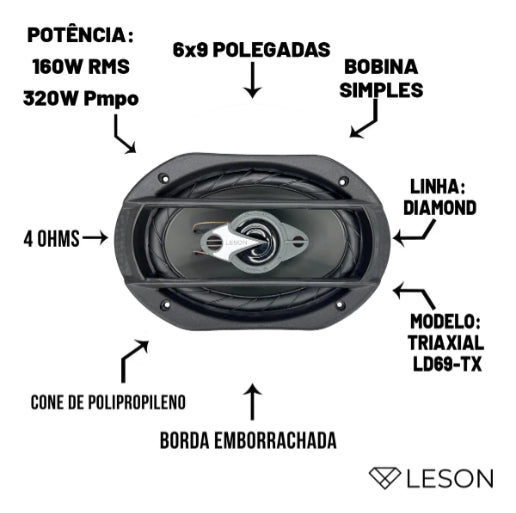 PAR FALANTE LESON DIAMOND 6X9" 160 WRMS (PAR) 4 OHMS