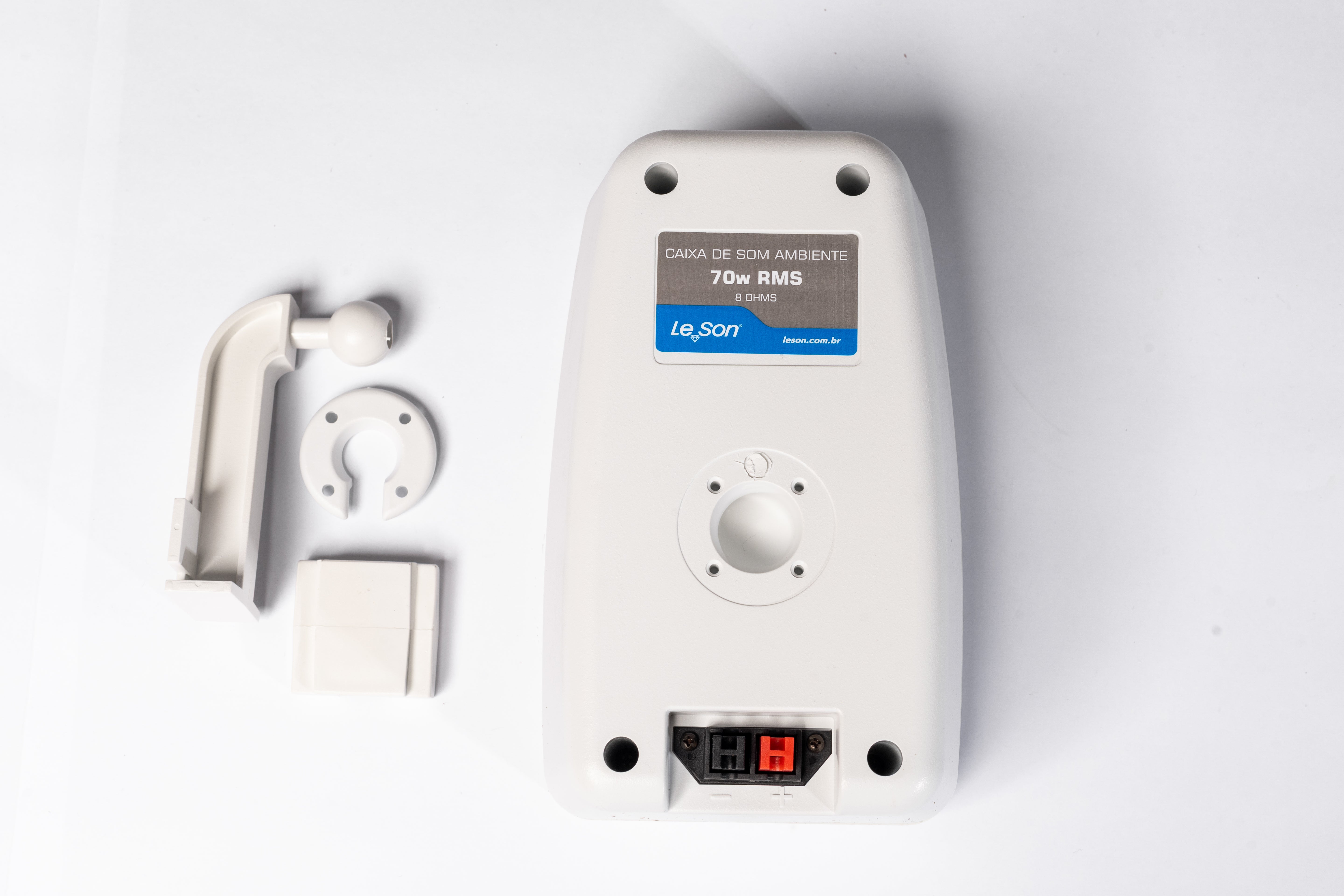 PAR CAIXA DE SOM 140WRMS (PAR) 8 Ω - RES. AGUA - TELA AÇO - BRANCA