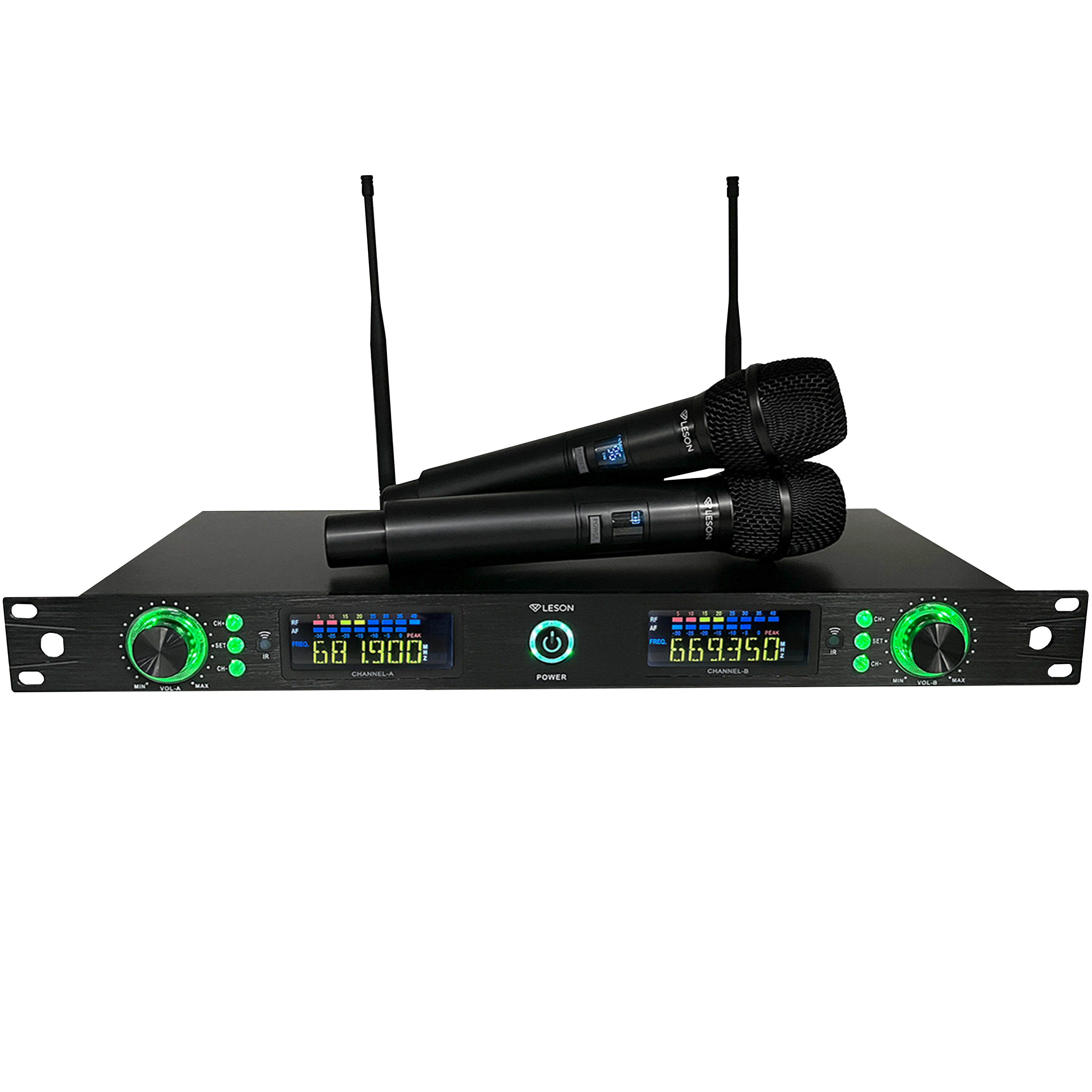 MICROFONE SEM FIO LE SON LSX02 RACK 192 CANAIS COR PRETO