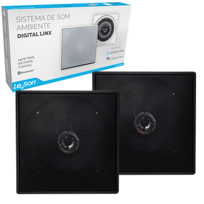 SISTEMA ARANDELA QUAD 6" 140WRMS 1 ATIVA + 1 PASSIVA PRETA