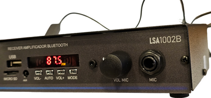 KIT SOM AMBIENTE 4 ARANDELA REDONDA BRANCO + RECEIVER LSA1002